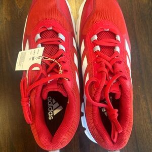 Adidas  Red and White Sneakers Speed Trainer 5